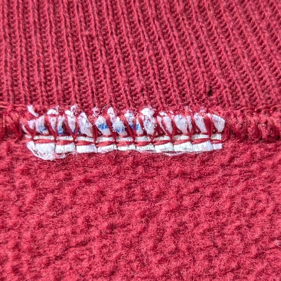 VTG 80s McDonald's of Ely & The Ghost Train Crew Neck Sweatshirt Red Blue XL - Picture 4 of 6